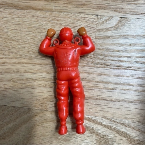 Vintage Ja Ru Parachute Flyer Action Figure Toy Orange - Picture 3 of 4